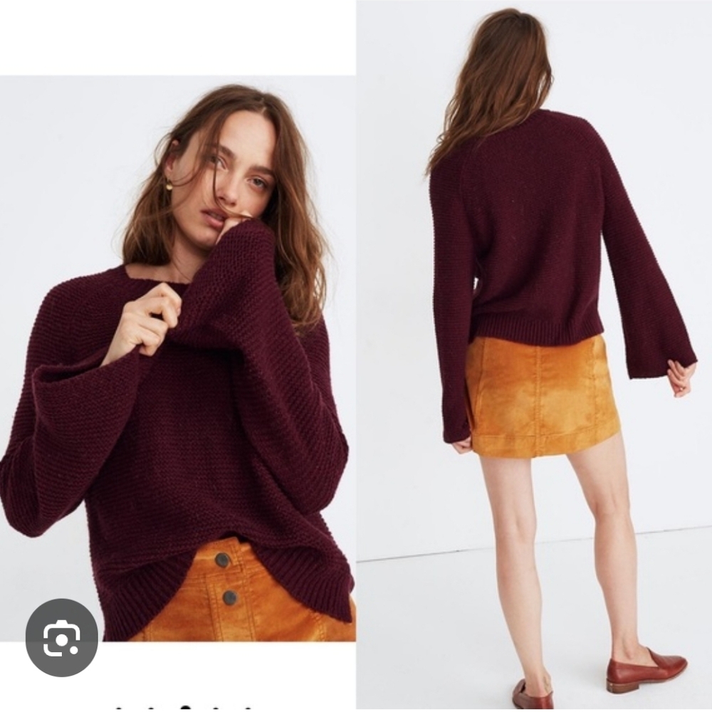 Madewell‎ wide-sleeve pullover sweater. NWT. Size S.